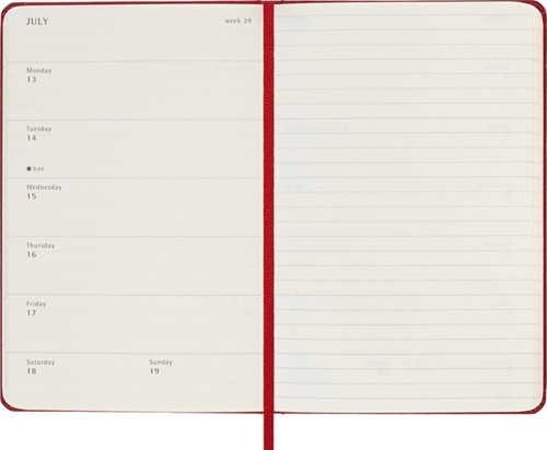 Agenda 2026 Moleskine 12M Planner Weekly 7dagen/1pagina pocket hc scarlet red-3