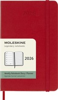 Agenda 2026 Moleskine 12M Planner Weekly 7dagen/1pagina pocket hc scarlet red-4