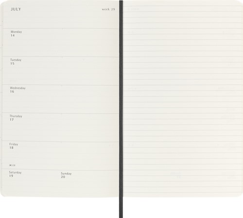 Agenda 2025/2026 Moleskine 18M Planner Weekly 7dagen/1pagina large sc black-3