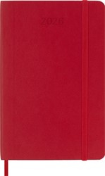 Agenda 2026 Moleskine 12M Planner Weekly 7dagen/1pagina pocket sc scarlet red