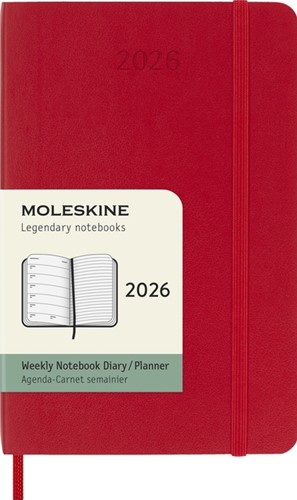 Agenda 2026 Moleskine 12M Planner Weekly 7dagen/1pagina pocket sc scarlet red-4