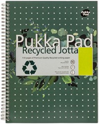 Collegeblok Pukka Pad Jotta Recycled A4 lijn 4-gaats 110 pagina's 80gr groen