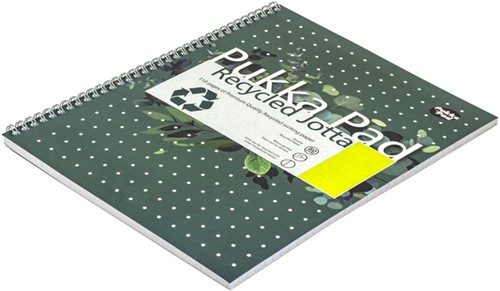 Collegeblok Pukka Pad Jotta Recycled A4 lijn 4-gaats 110 pagina's 80gr groen-2