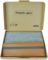 Schrijfmap DESQ A4 vilt met papierclip en elastiek sluiting grijs-5