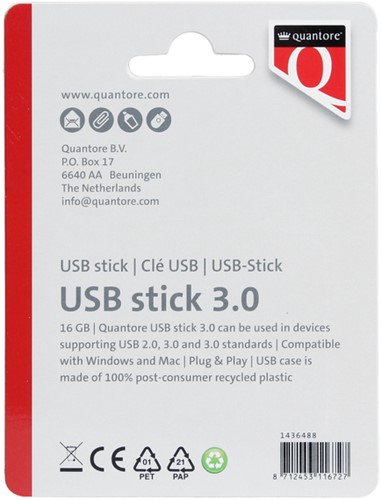 USB-stick Quantore 16GB 3.0 zwart-2