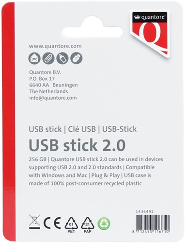 USB-stick Quantore 256GB 2.0 zwart-2