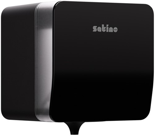 Poetspapierdispenser Satino CF1 Hyginity Plus medium zwart 333417