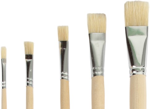 Kwast Qrea varkenshaar set à 5 breedtes-2