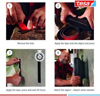 Klittenband tesa Ultra Power Lock Tape 100cmx25mm zwart-2