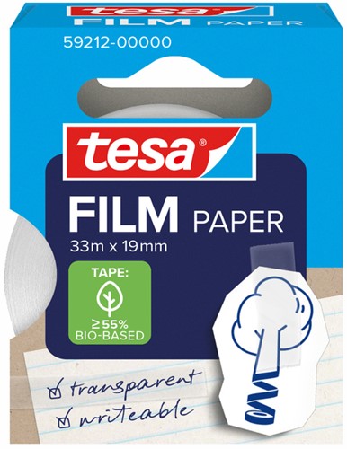 Plakband tesafilm papier 19mmx33m
