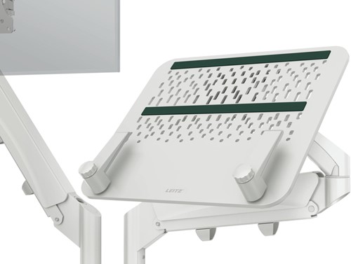 Monitor- en laptoparm Leitz Ergo ruimtebesparend dubbel grijs-2