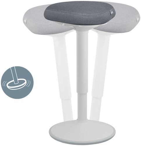 Actieve zit-sta kruk Leitz Ergo met gasveer 57-82 cm-3