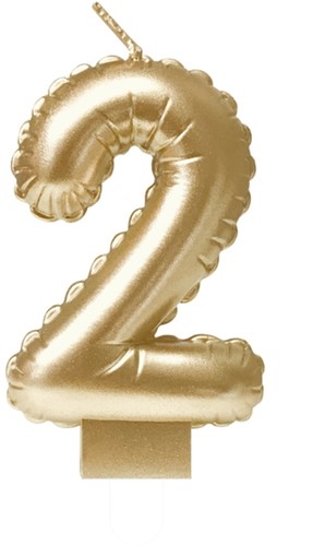 Foil balloon candle gold 2