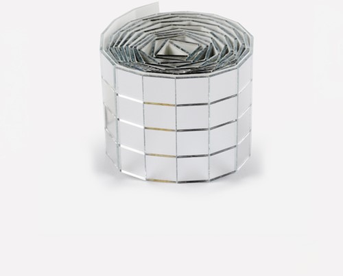 Mozaieksteentjes Folia zilver zelfklevend 10x10mm-2