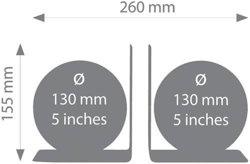 Boekensteun Troika met magnetische globes 13cm set à 2 stuks assorti-2