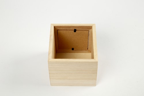 Pennenbakje Creativ Company 10x10x10cm hout-1