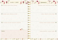 Agenda 2026 Lannoo 120x160 Flowers bouquet 7dagen/2pagina's roze-2
