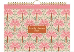 Familiekalender 2026 Lannoo 310x220 Exotic palms 7dagen/1pagina roze
