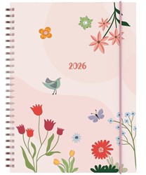 Agenda 2026 Lannoo bureau 170x230 Fragile 7dagen/2pagina's roze