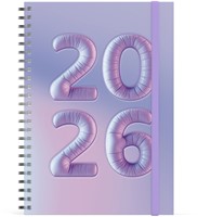 Familiekalender 2026 Lannoo A5 Bubblicious 7d/2p lila