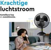 Tafelventilator BRASQ F400 Ø 30cm zwart-7