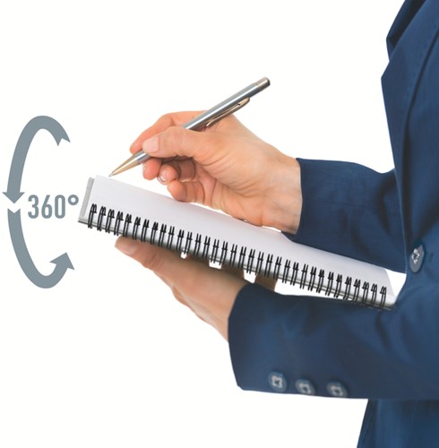 Notitieboek Leitz Office A5 lijn 180 pagina's 80gr grijs rood-1