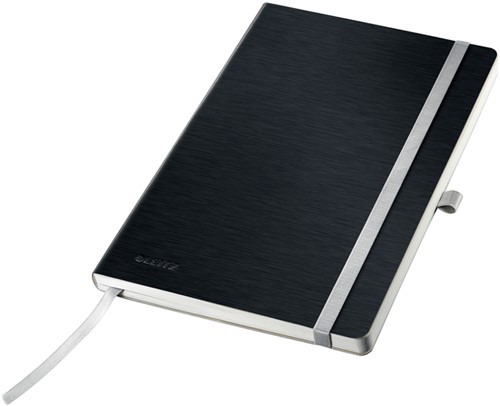 Notitieboek Leitz Style A5 lijn 160 pagina's 100gr zwart