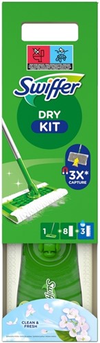 Vloerwissysteem Swiffer starterskit 8 dry en 3 wet