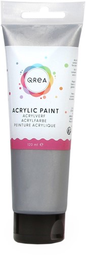 Acrylverf Qrea 120 ml zilver