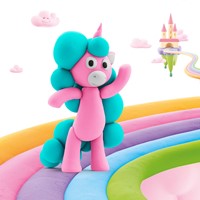 Klei Hey Clay eenhoorn set à 3 delen-2