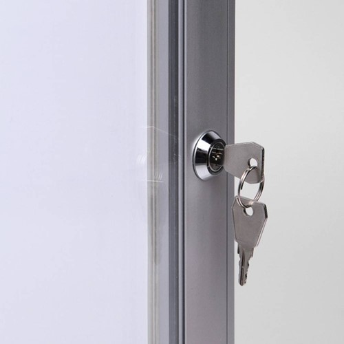 Vitrinebord Quantore luxe 8x A4 B1 gecertificeerd zilver-3