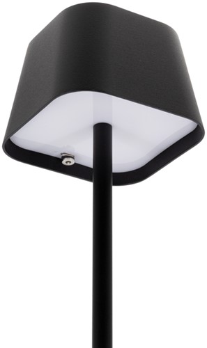 Tafellamp Securit Georgina LED oplaadbaar dimbaar zwart-1