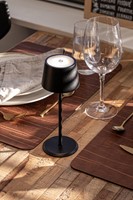 Tafellamp Securit MonteCarlo LED oplaadbaar dimbaar zwart-3