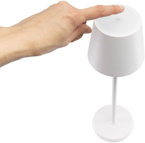 Tafellamp Securit Feline LED oplaadbaar dimbaar wit-2