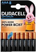 Batterij Duracell Optimum 8x AAA