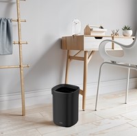 Afvalbak Desq open inworp 20 liter metaal zwart-3