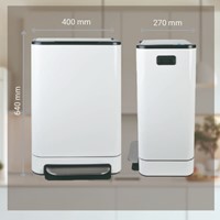 Pedaalemmer Desq 40 liter RVS wit-2