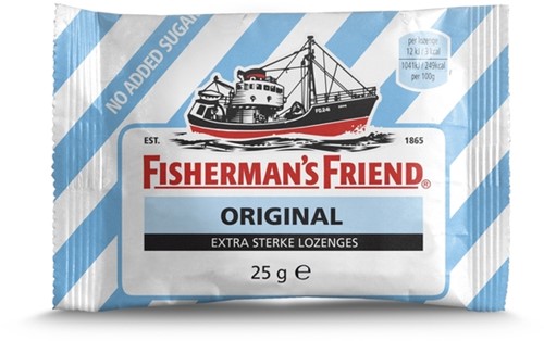 Keelpastilles Fisherman's Friend original extra sterk zak 25 gram