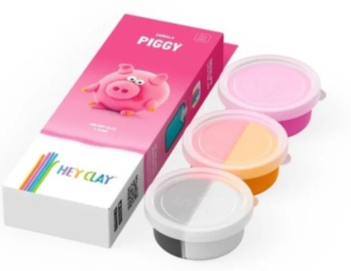 Klei Hey Clay Piggy 3 potjes-2