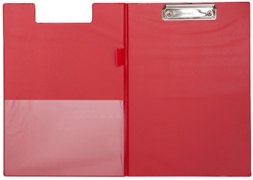 Klembordmap MAUL A4 staand PVC met penlus rood-2