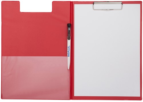 Klembordmap MAUL A4 staand PVC met penlus rood-3