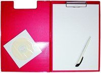 Klembordmap MAUL A4 staand PVC met penlus rood-1
