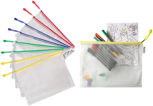 Opbergtas Djois met rits A4 assorti-1