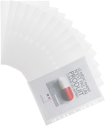 Enveloptas Djois Color Collection A4 horizontaal geperforeerd transp-3