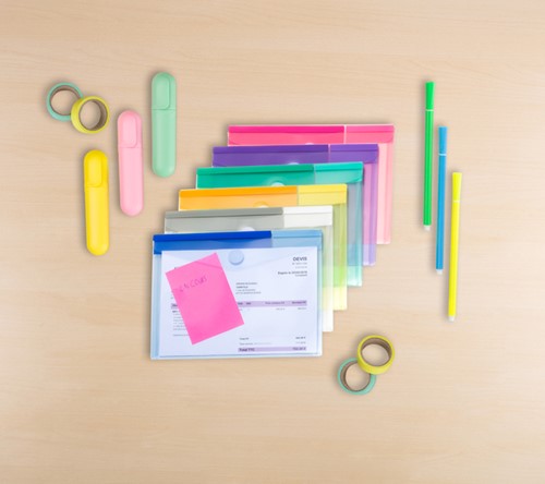 Enveloptas Djois Color Collection A5 horizontaal assorti-3