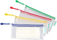 Opbergtas Djois met rits chequeboek formaat assorti-2