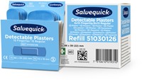 Pleisters Salvequick blauw detectabel mix 6x 30 stuks