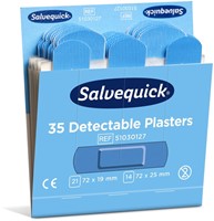 Pleisters Salvequick blauw detectable refill 6x 35 stuks-3