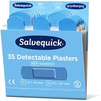 Pleisters Salvequick blauw detectabel refill 6x 35 stuks-1