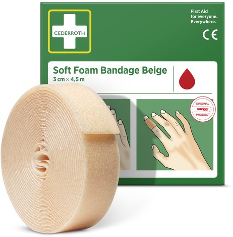 Bandage Cederroth Soft Foam 3cmx4,5m beige-2